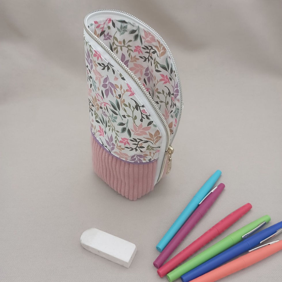 Miniature : Trousse verticale faite main Feuillage multicolore