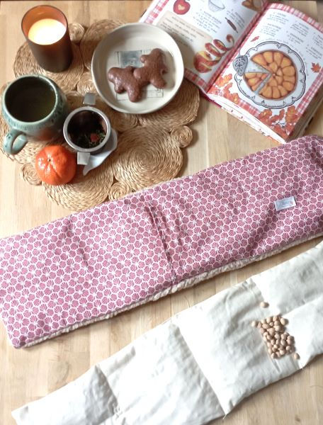 Miniature : Bouillotte seche longue aux noyaux de cerises Ryad vieux rose