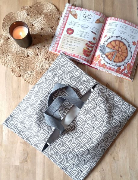 Miniature : Sac à tarte Geometrique gris