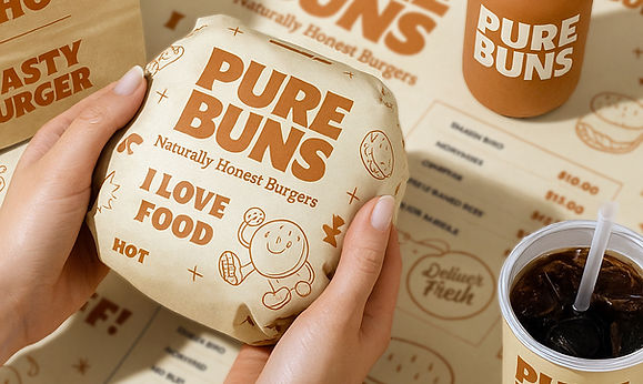 Pure Buns, Branding, Design, Marketing