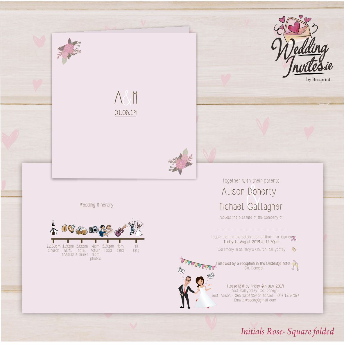 Vintage Initials Rose