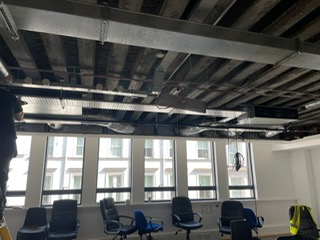 London AC internal Cat A/B fit out and VRF installation in working office space