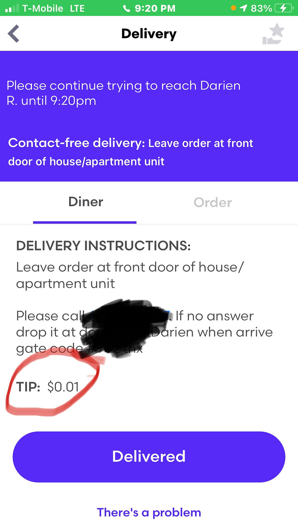 screen shot of a tip