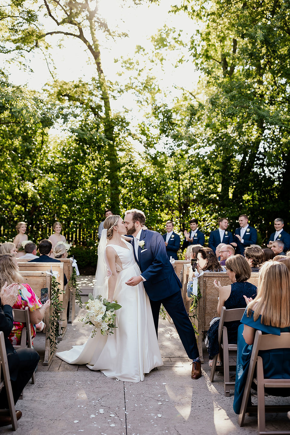 outdoor wedding ceremony at Loveless Barn