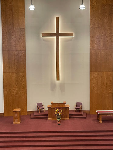 Front of church