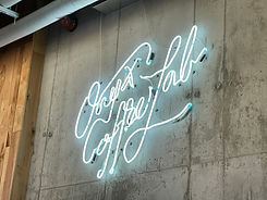 Neon lights with Onyx Coffee Lab written on them