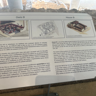 Sign with information about Ancient Greek Ruins underneath the Acropolis Museum