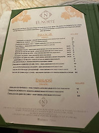 El Norte Menu
