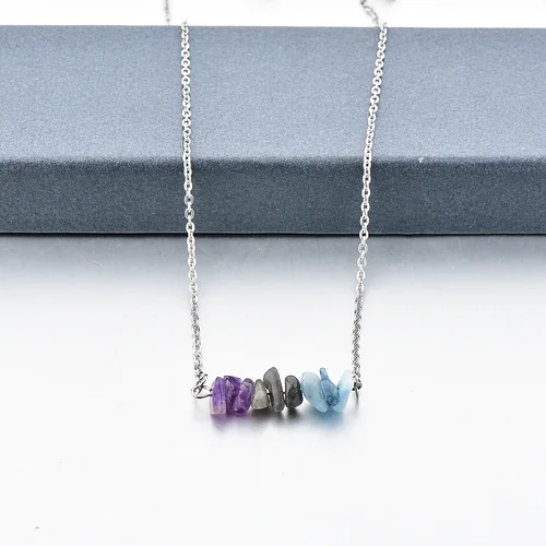 Travel Protection Crystal Energy Necklace Amethyst Labradorite Aquamarine Jaderollermanila