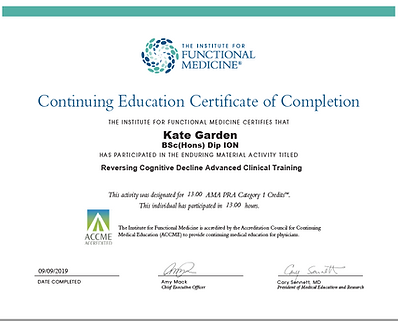 UK Bredesen Practitioner Cerificate