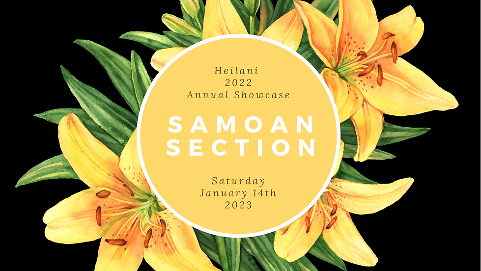 ANNUAL SHOWCASE - Samoan Section
