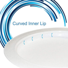 Plate with Curved Inner Lip. Assistance with Eating.