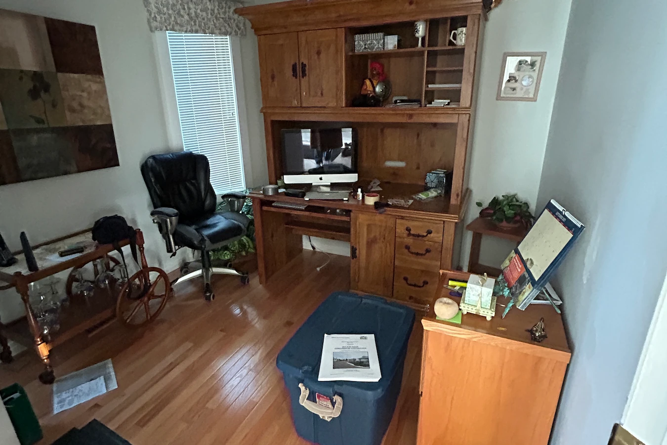 Edmonton home office before decluttering.