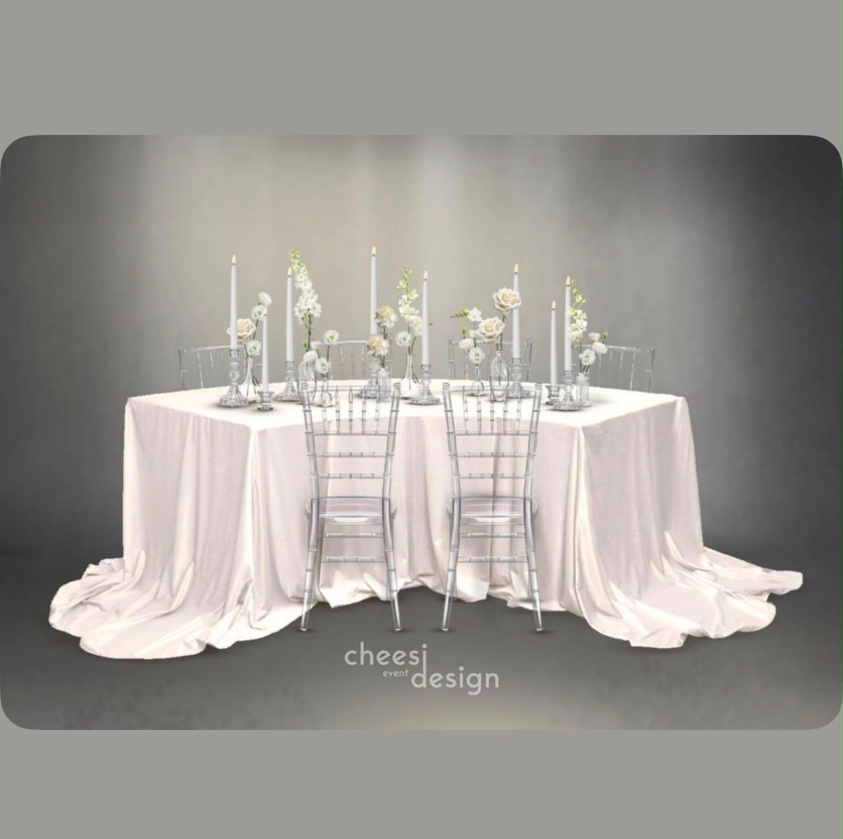 Table d’honneur demi-lune