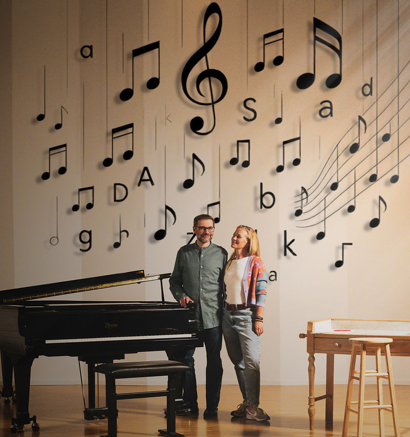 Beat und Yvonne auf der Bühne – Zwischentöne verbindet Musik und Lyrik im Live-Format.