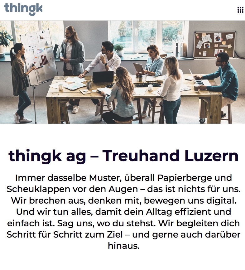 Website thingk ag