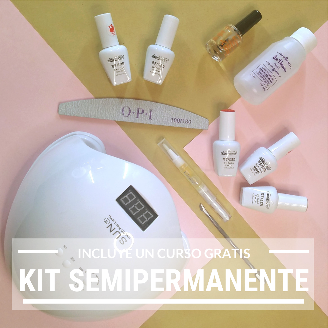 Kit de esmaltado semipermanente y Curso gratis!