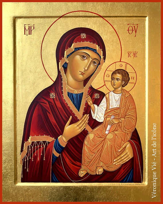 icône Mère de Dieu de Kazan Vierge Hodigitria Véronique Vié Art de l'icône.jpg