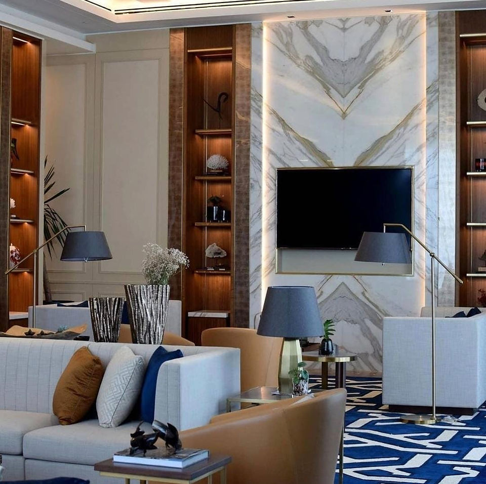 Calacatta Gold Marble used for Accent TV Wall