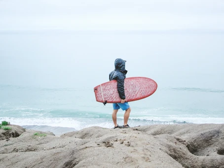 Surf's up. Winter time surfing