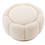 Thumbnail: INGER OTTOMAN in Bouclé cream | brushed brass finish swivel base