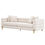 Thumbnail: YORK SOFA in Bouclé cream | brushed brass finish legs