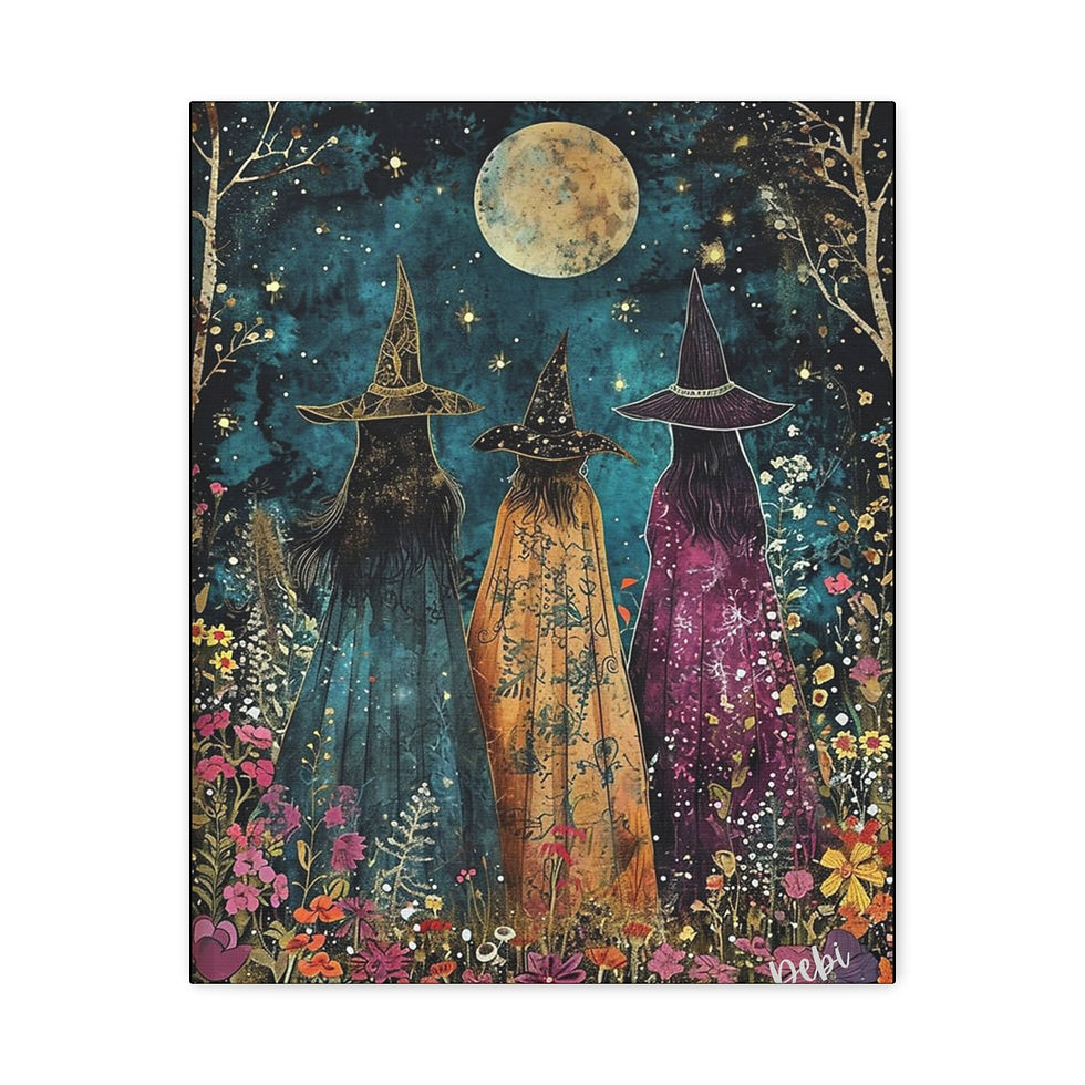 Thumbnail: Full Moon Trio Canvas Wall Art 