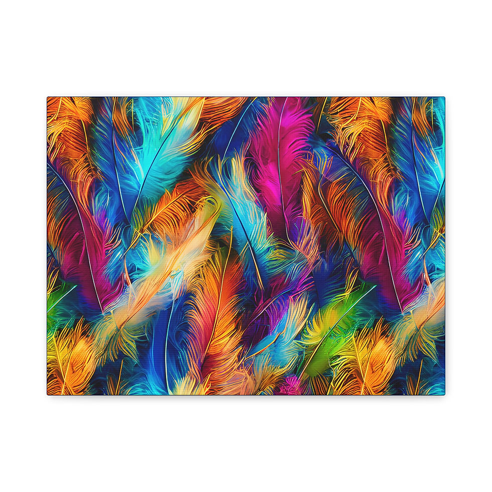 Thumbnail: Featherburst Art Matte Canvas Print  