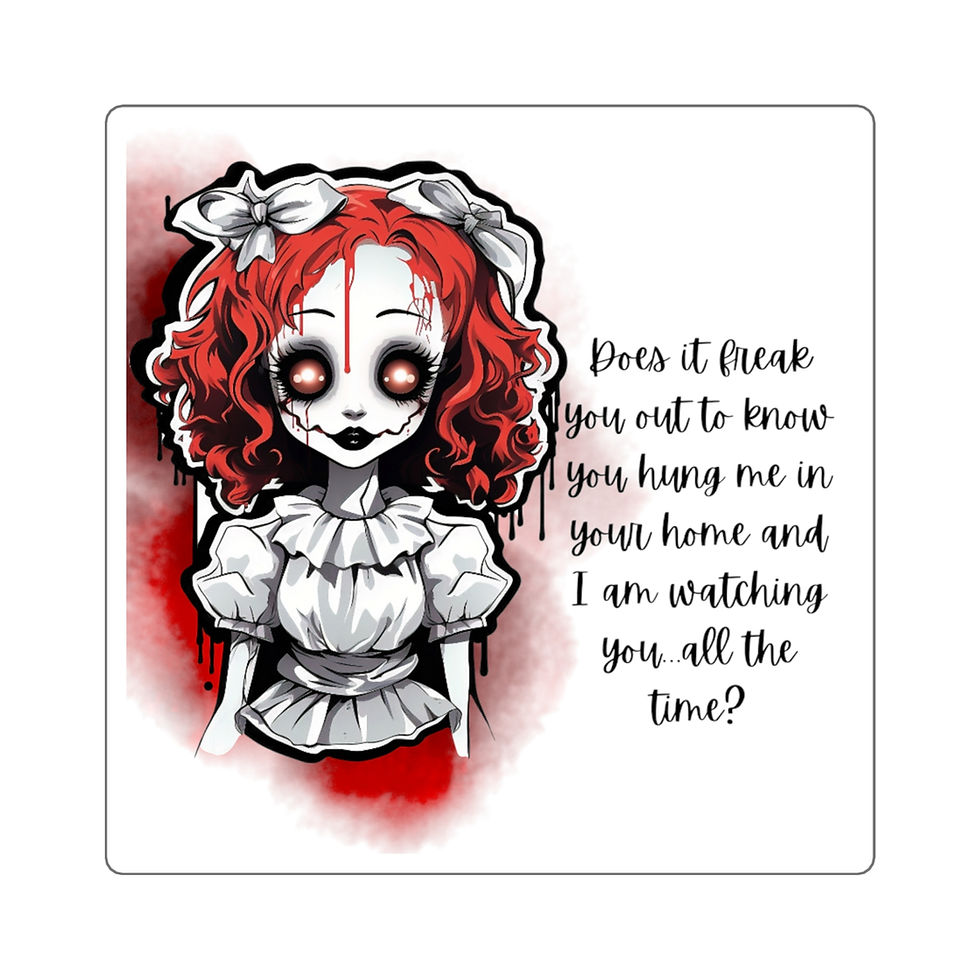 Thumbnail: Creepy Doll Square Stickers 