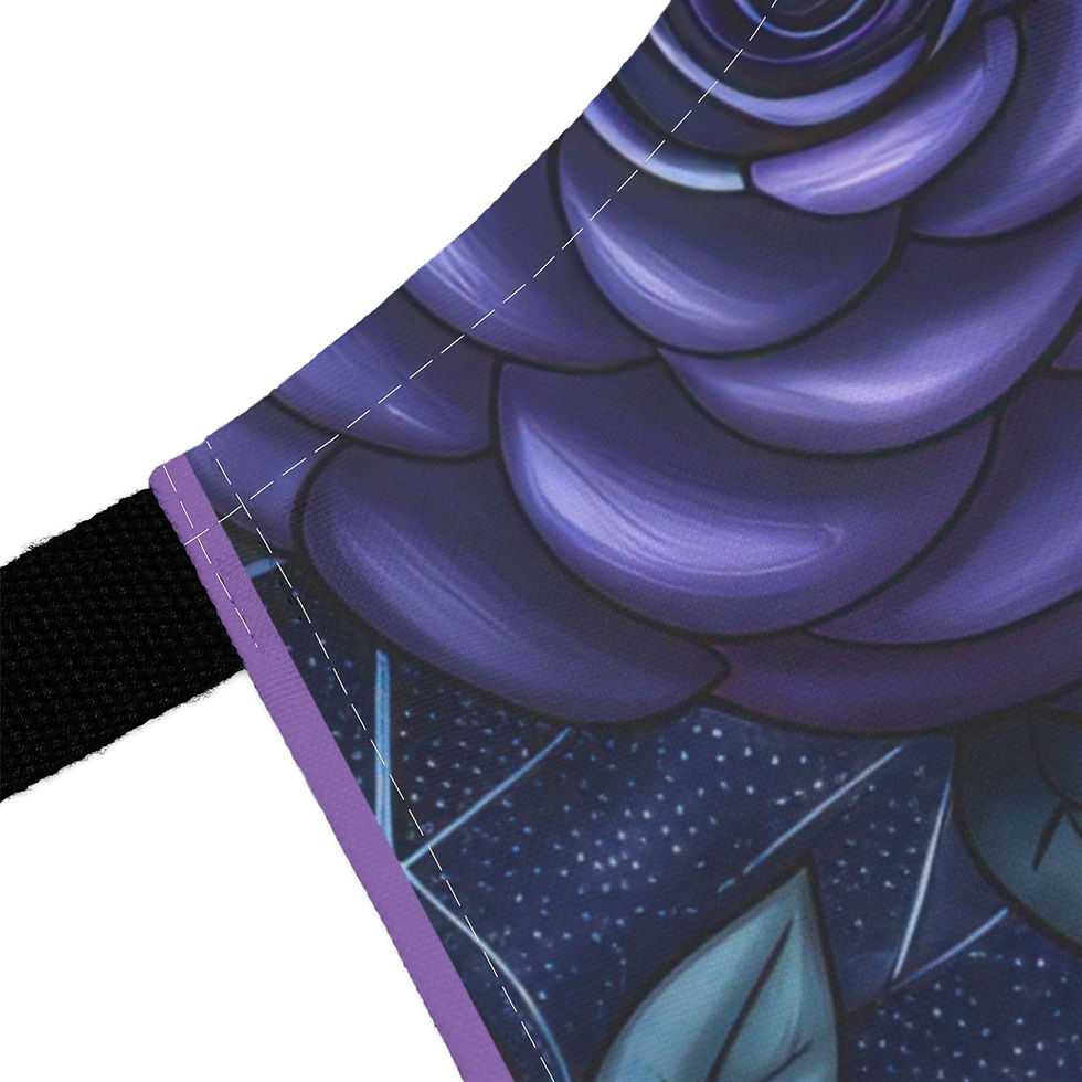 Thumbnail: Gothic Raven & Purple Rose Apron — Mystic Crow Kitchen Apron  