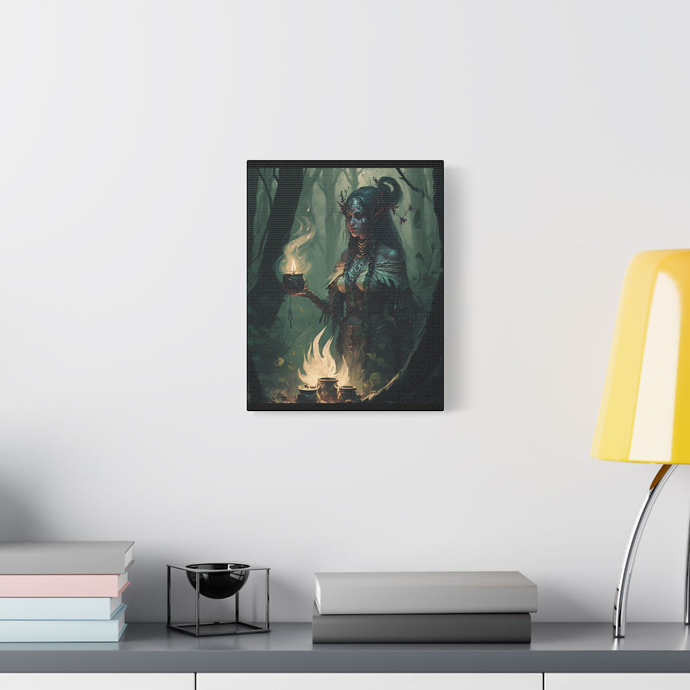 Thumbnail: Enchanting Forest Goddess Canvas Art 