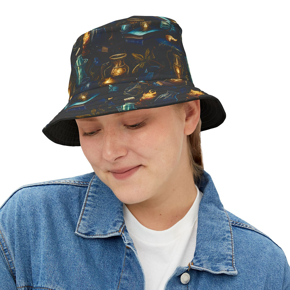 Thumbnail: Alchemist's Lab  Bucket Hat — Night All Over Pattern 