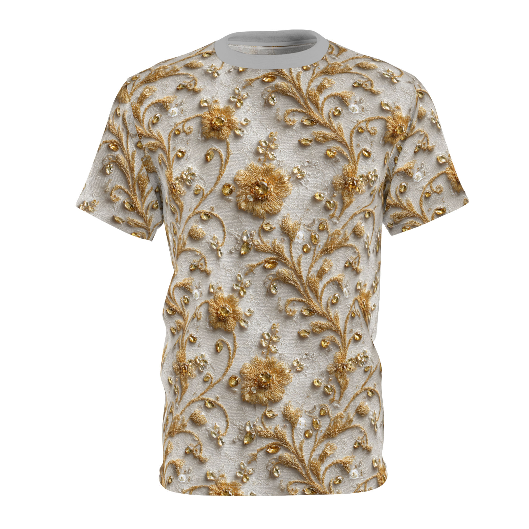 Baroque Gold Floral All-Over Print Tee