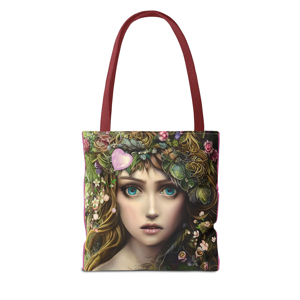 Thumbnail: Enchanted Forest Fae Tote Bag — Ethereal Portrait All-Over Print