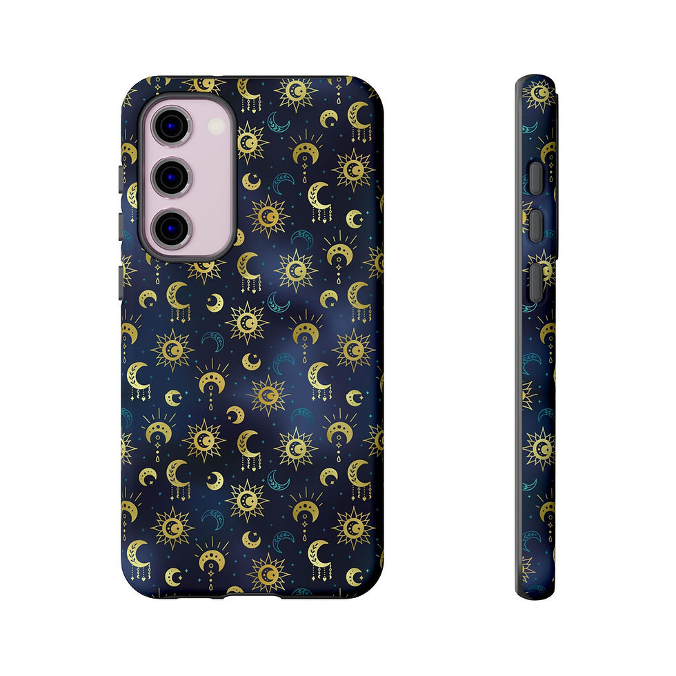 Thumbnail: Bohemian MoonTough Phone Case — Gold Foil Night Sky iPhone Case