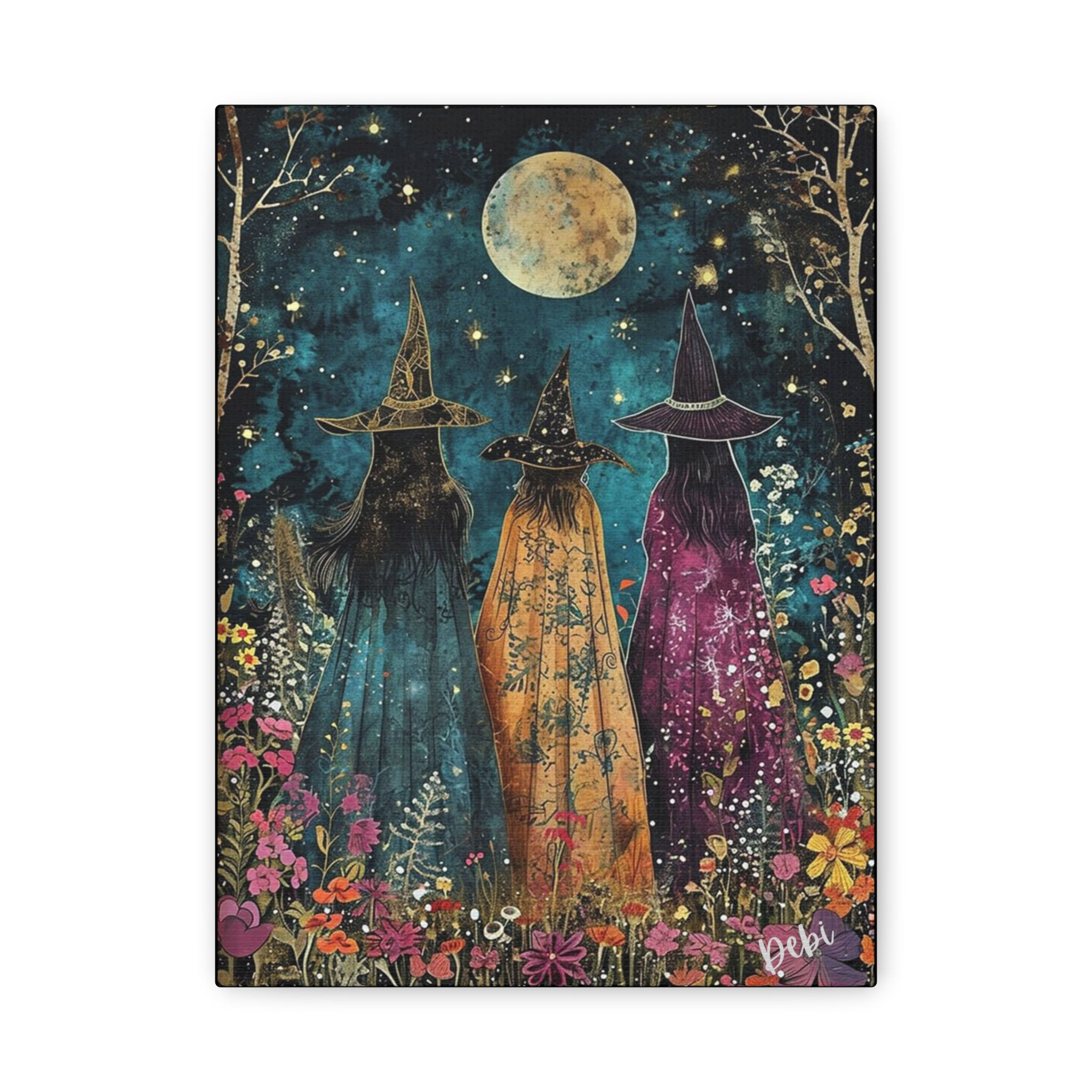 Full Moon Trio Canvas Wall Art 