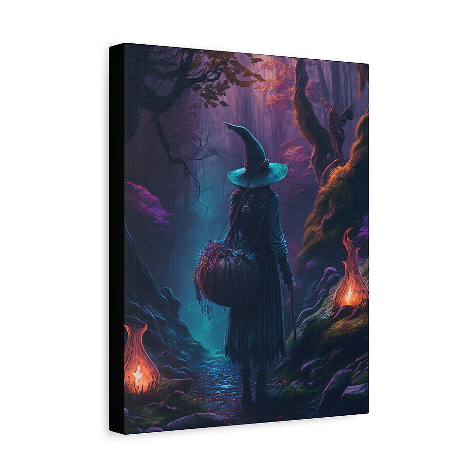 Thumbnail: Night Herb Gathering Canvas Art 