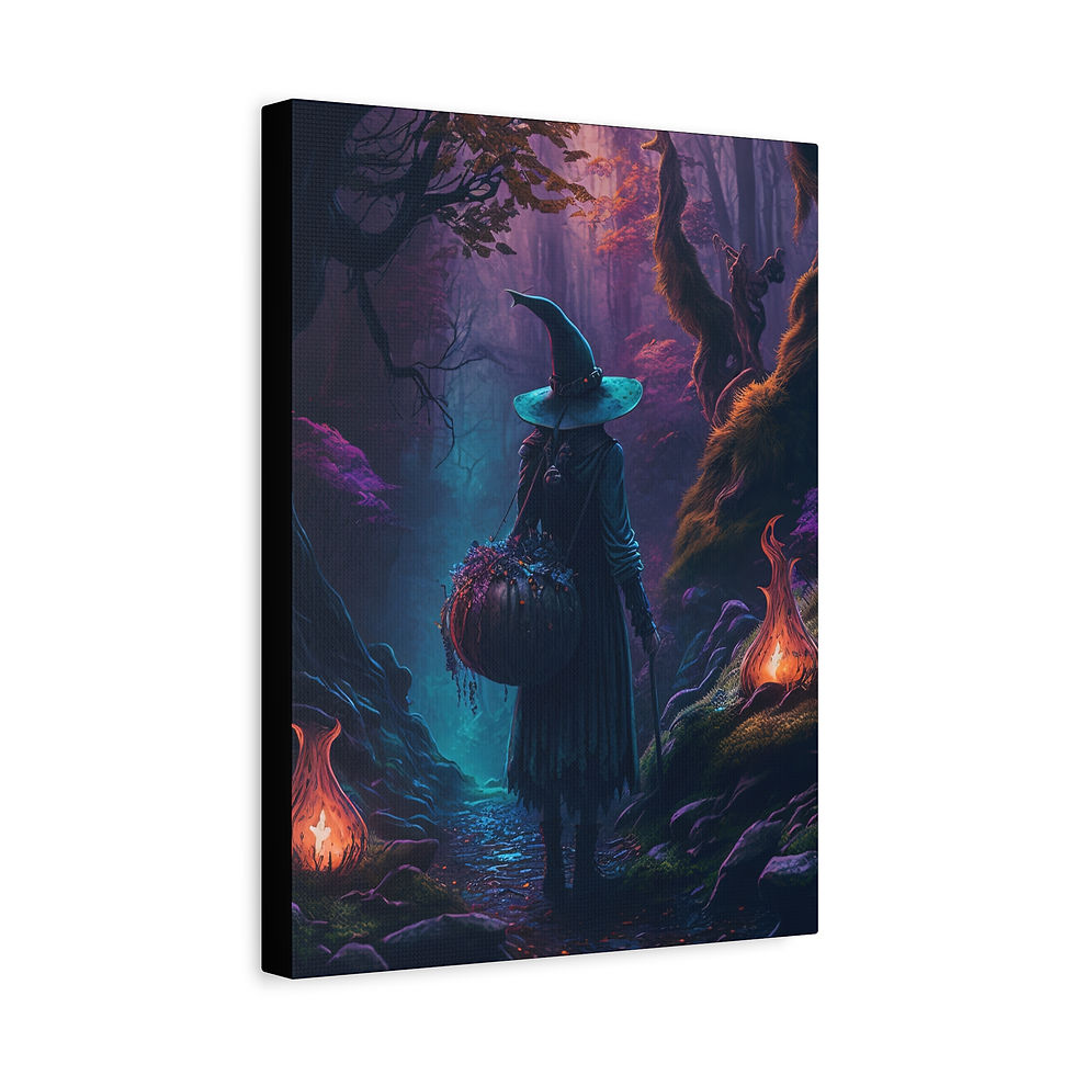 Thumbnail: Night Herb Gathering Canvas Art 