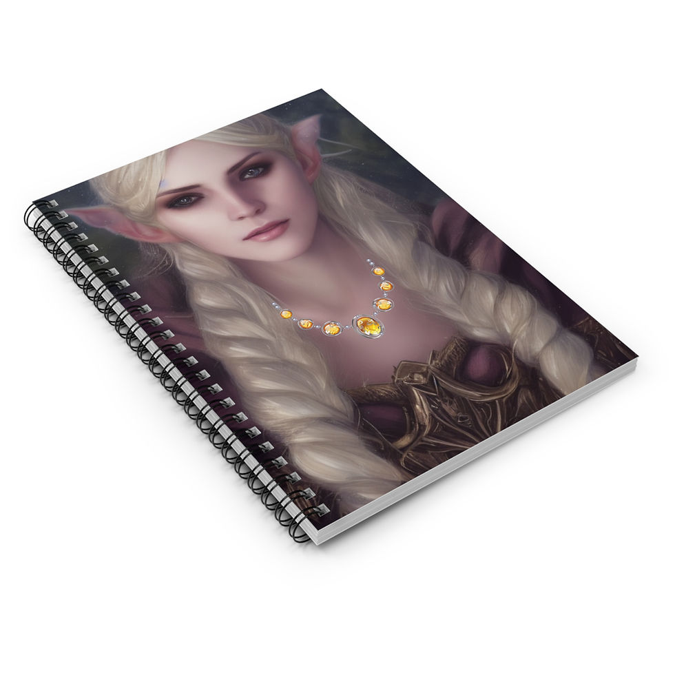 Thumbnail: Elf Princess Spiral Notebook — Fantasy Art Journal (Ruled)