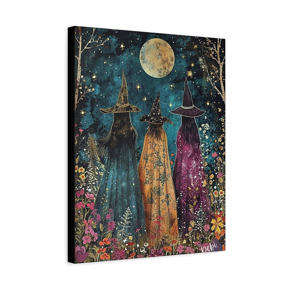 Thumbnail: Full Moon Trio Canvas Wall Art 