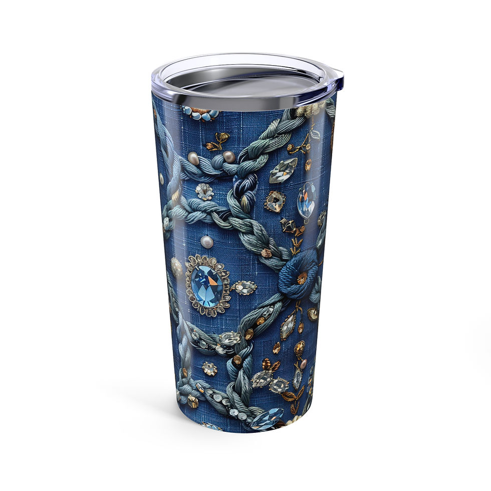 Thumbnail: 20oz Blue Jewel-Embellished Tumbler
