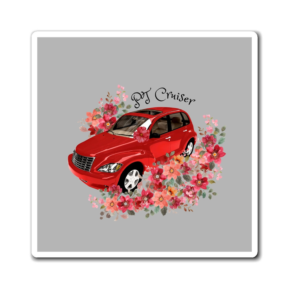Thumbnail: Floral PT Cruiser Magnet