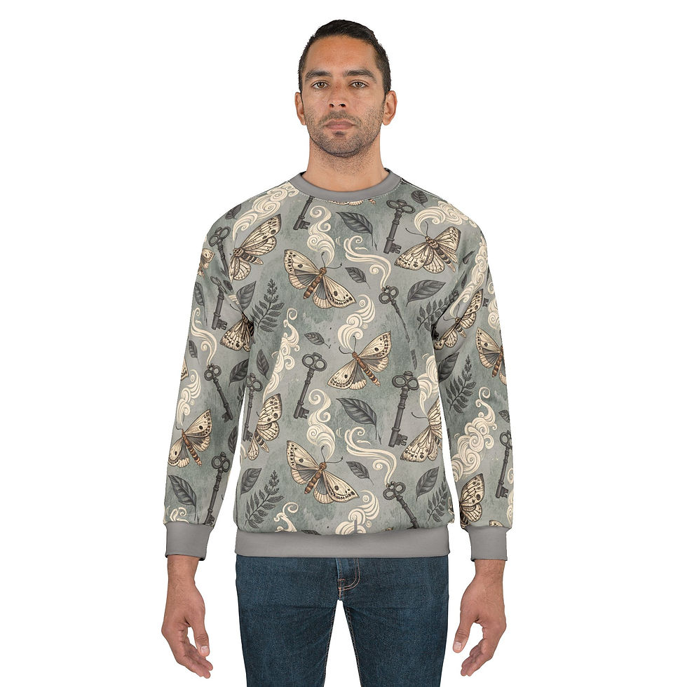 Thumbnail: Moth & Vintage Key All-Over Print Sweatshirt