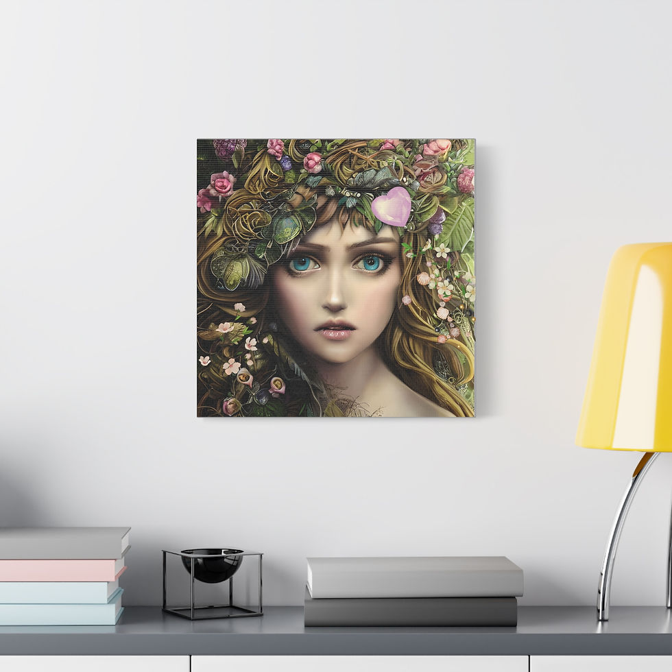 Thumbnail: Enchanted Forest Fae Matte Canvas Wall Art - Stretched 1.25"
