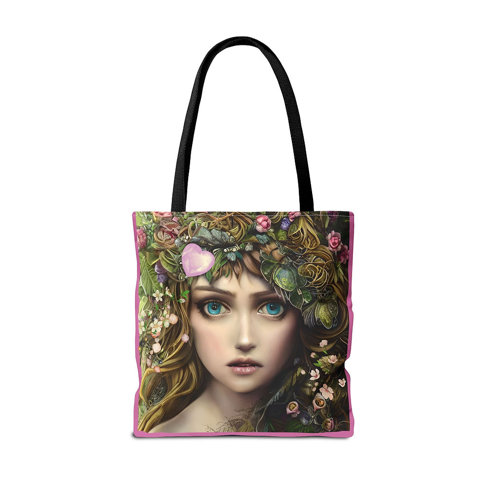 Thumbnail: Enchanted Forest Fae Tote Bag — Ethereal Portrait All-Over Print