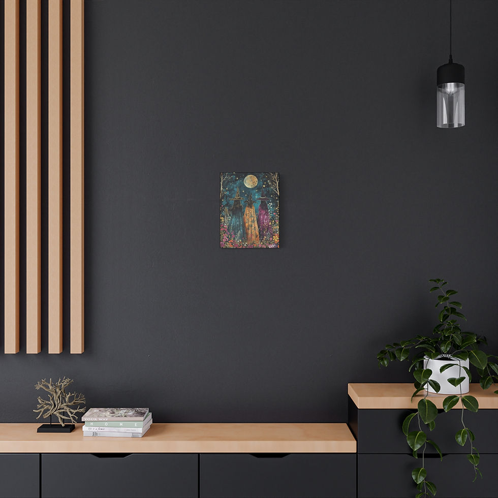 Thumbnail: Full Moon Trio Canvas Wall Art 