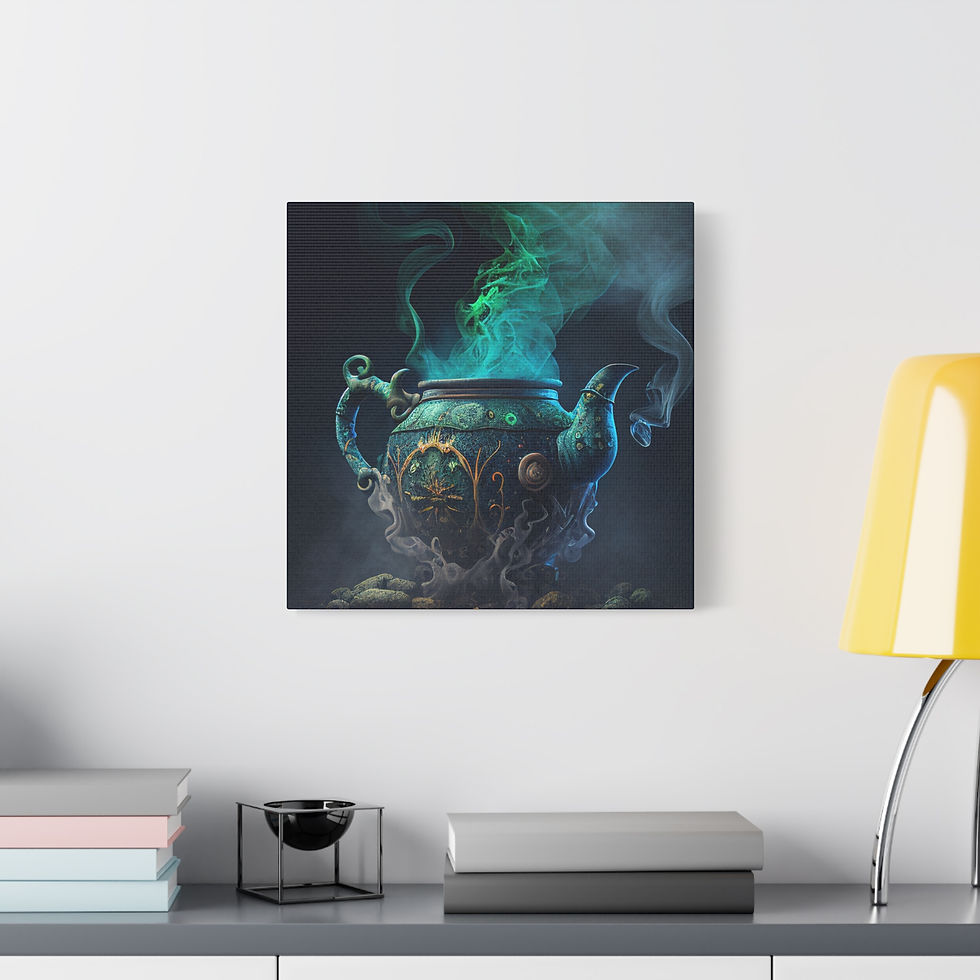Thumbnail: Brewing - Mystical Teapot Canvas Art 