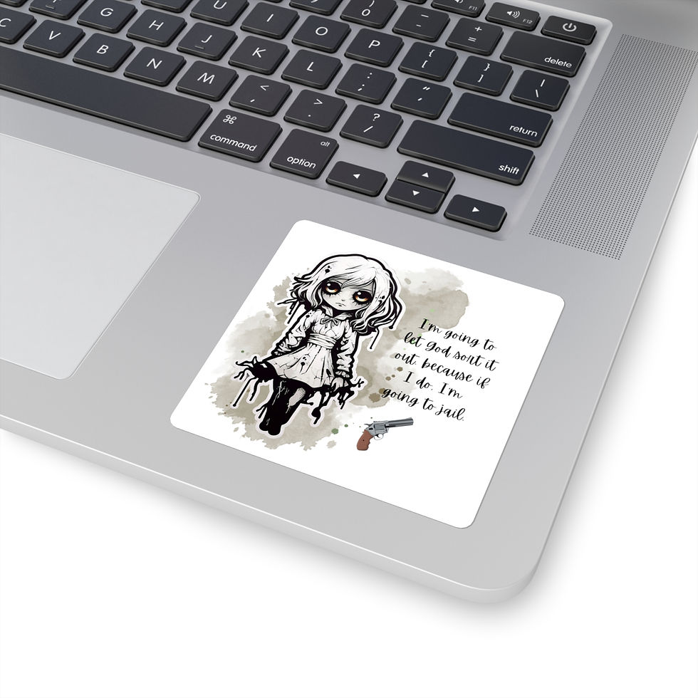 Thumbnail: Creepy Doll Square Stickers 