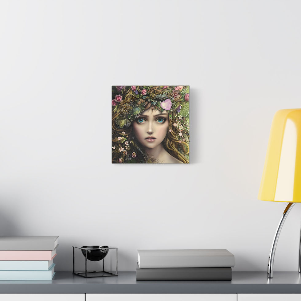 Thumbnail: Enchanted Forest Fae Matte Canvas Wall Art - Stretched 1.25"