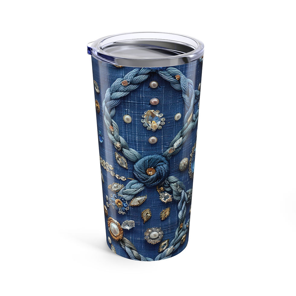 Thumbnail: 20oz Blue Jewel-Embellished Tumbler